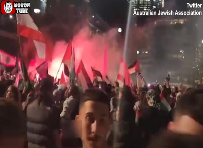 Video :As they assemble, pro-Palestinian demonstrators scream, g-s the Jews, k-ll the Jews! in Australia